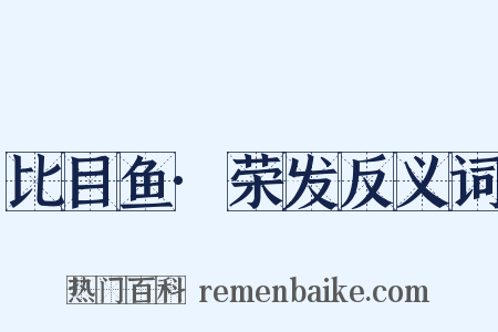 比目鱼·荣发反义词是什么意思的图片